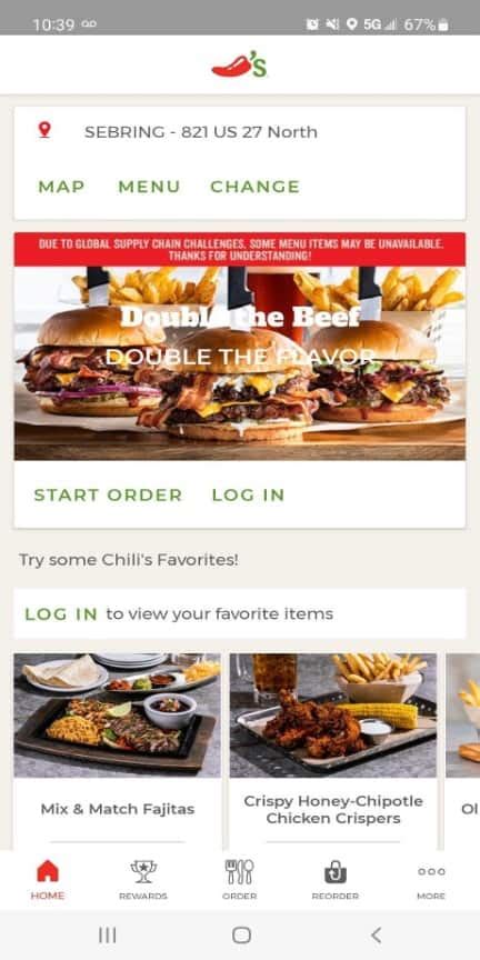 Your Delivery Address. . Chillis delivery